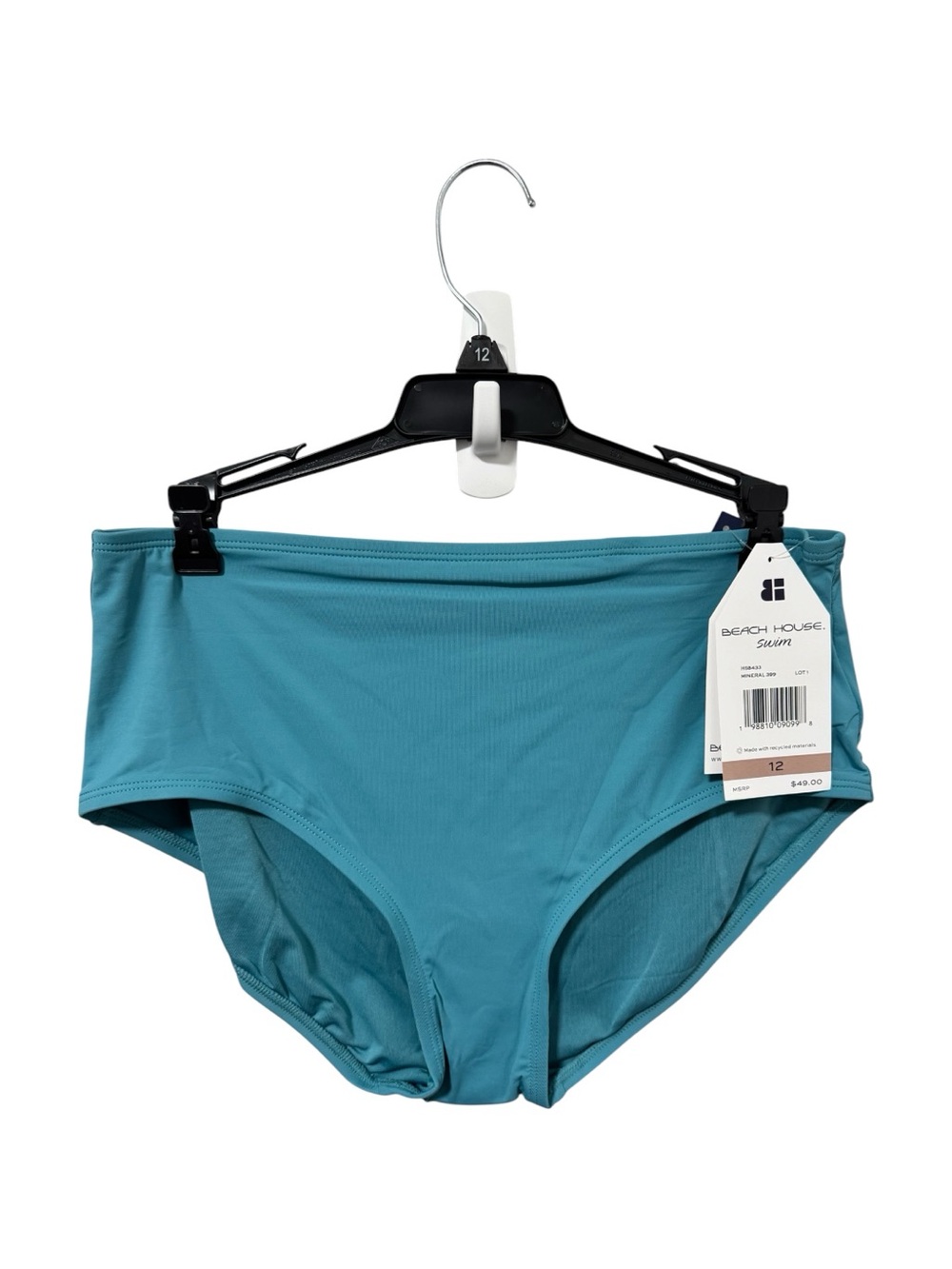 Beach House Teal High-Waist Swim Bottoms